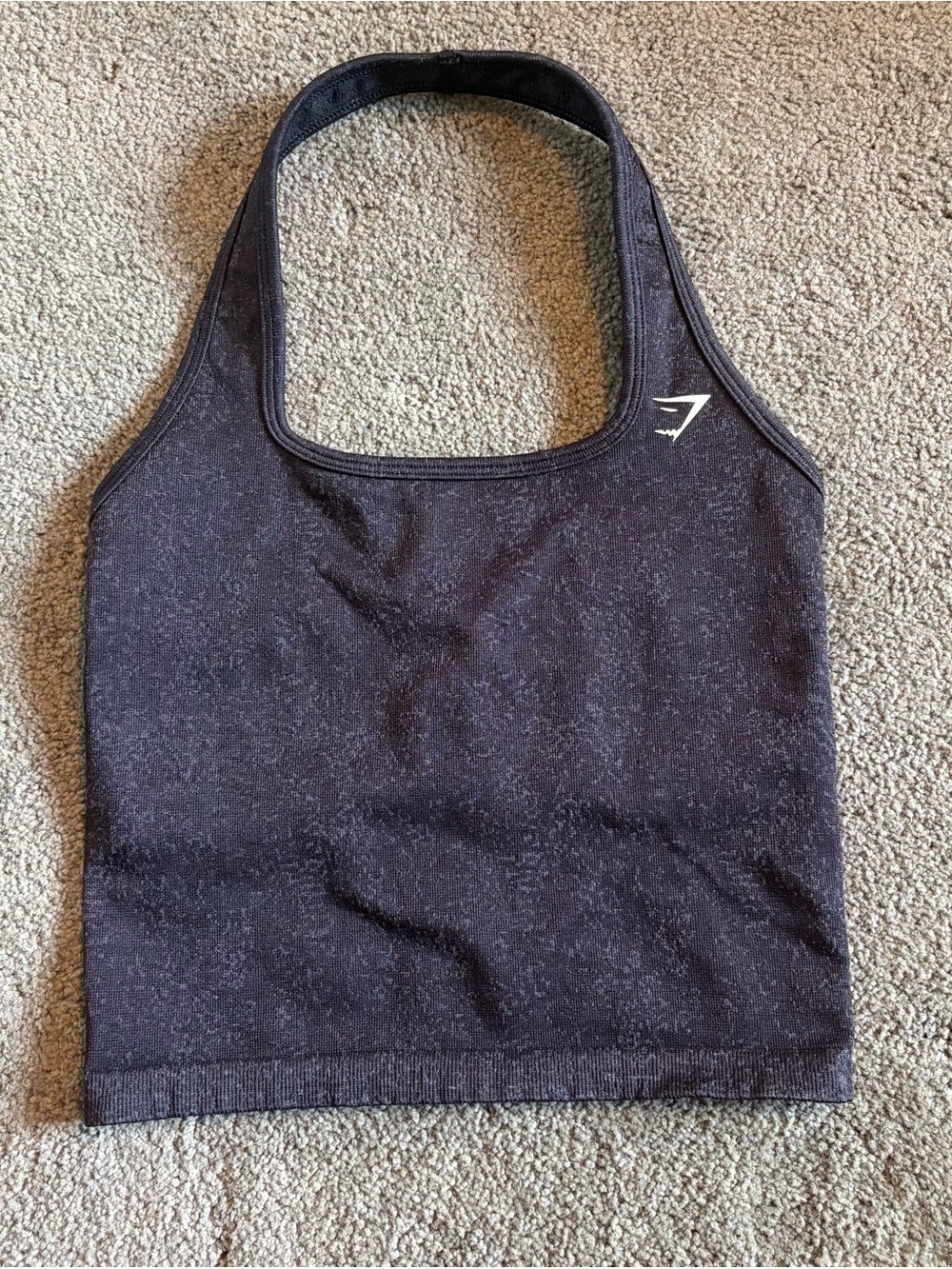 Gymshark Black adapt fleck tank with shelf - Picture 3 of 4
